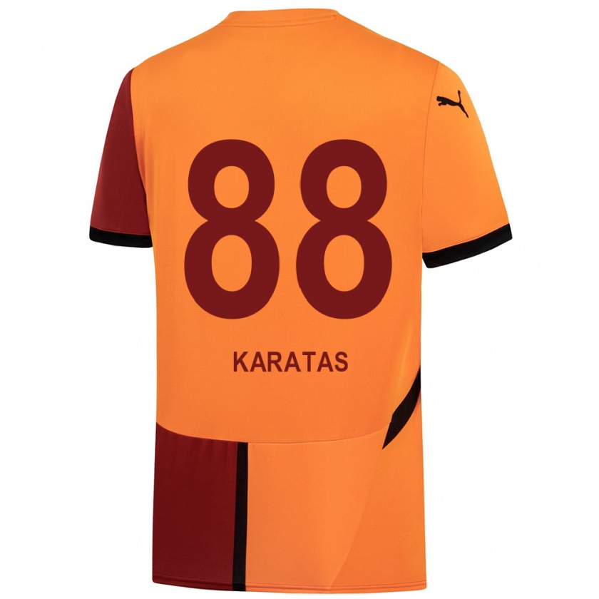 Kandiny Niño Camiseta Kazımcan Karataş #88 Amarillo Rojo 1ª Equipación 2024/25 La Camisa Chile