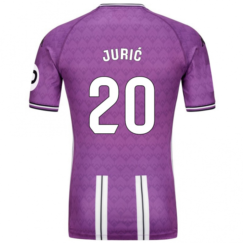 Kandiny Niño Camiseta Stanko Juric #20 Púrpura Blanco 1ª Equipación 2024/25 La Camisa Chile