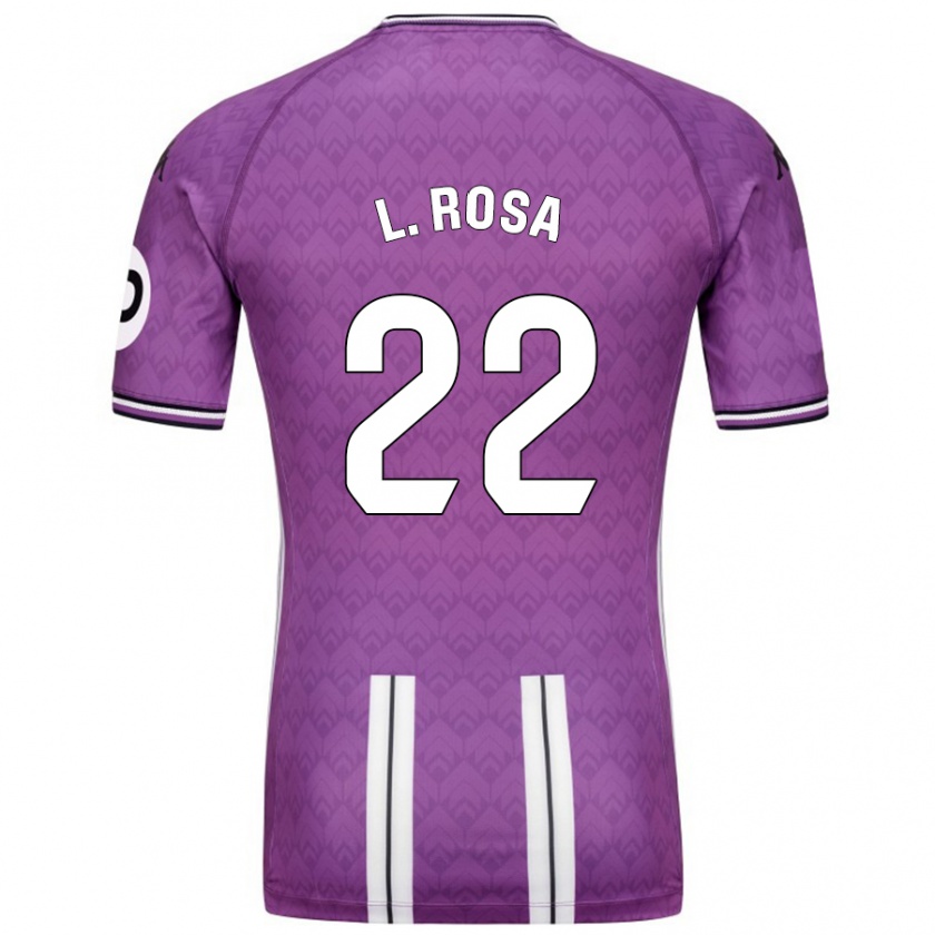 Kandiny Niño Camiseta Lucas Rosa #22 Púrpura Blanco 1ª Equipación 2024/25 La Camisa Chile