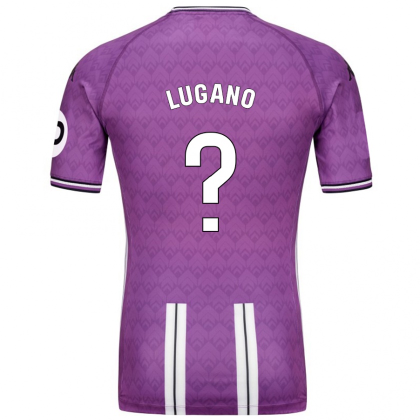 Kandiny Niño Camiseta Thiago Lugano #0 Púrpura Blanco 1ª Equipación 2024/25 La Camisa Chile