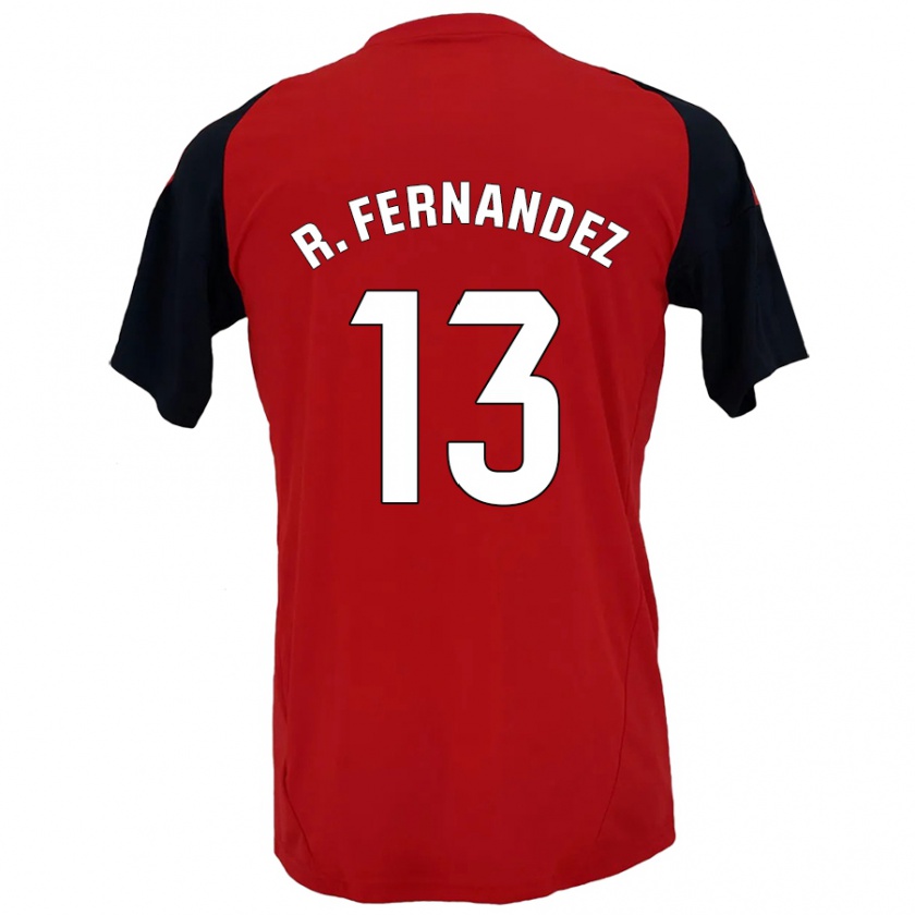 Kandiny Niño Camiseta Raúl Fernández #13 Rojo Negro 1ª Equipación 2024/25 La Camisa Chile