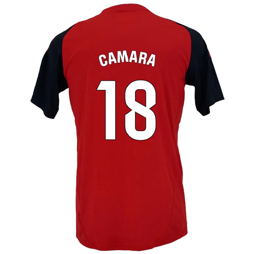 Kandiny Niño Camiseta Aaron Cámara #18 Rojo Negro 1ª Equipación 2024/25 La Camisa Chile