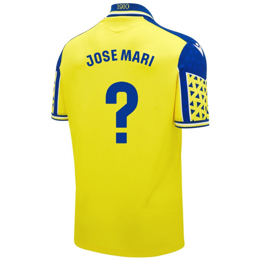 Kandiny Niño Camiseta José Mari #0 Amarillo Azul 1ª Equipación 2024/25 La Camisa Chile