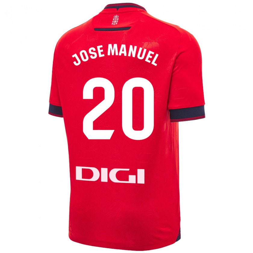 Kandiny Niño Camiseta José Manuel Arnáiz #20 Rojo Blanco 1ª Equipación 2024/25 La Camisa Chile