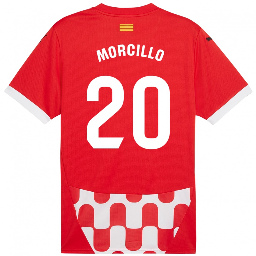 Kandiny Niño Camiseta Luis Morcillo #20 Rojo Blanco 1ª Equipación 2024/25 La Camisa Chile