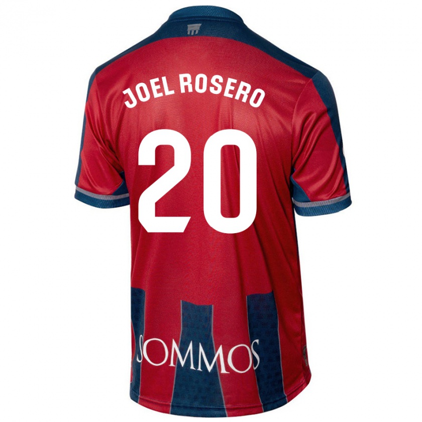 Kandiny Niño Camiseta Alexis Joel Rosero #20 Rojo Azul 1ª Equipación 2024/25 La Camisa Chile