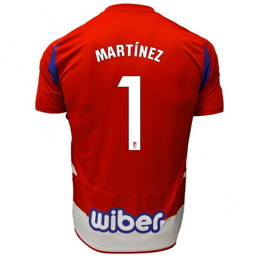 Kandiny Niño Camiseta Marc Martínez #1 Rojo Blanco Azul 1ª Equipación 2024/25 La Camisa Chile