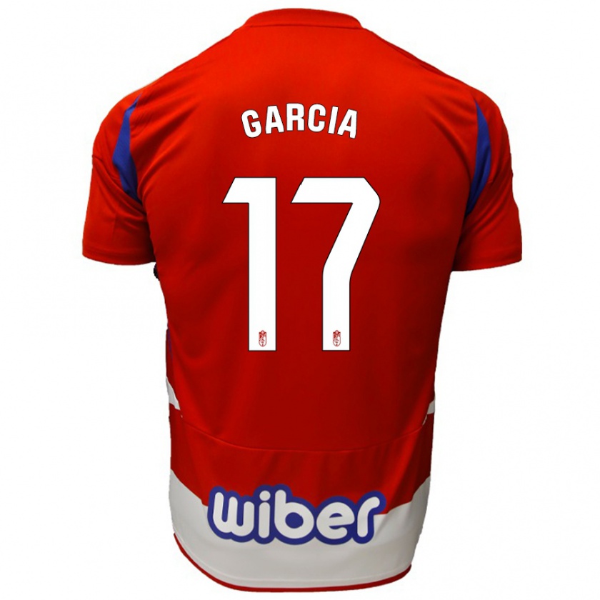 Kandiny Niño Camiseta Naima García #17 Rojo Blanco Azul 1ª Equipación 2024/25 La Camisa Chile