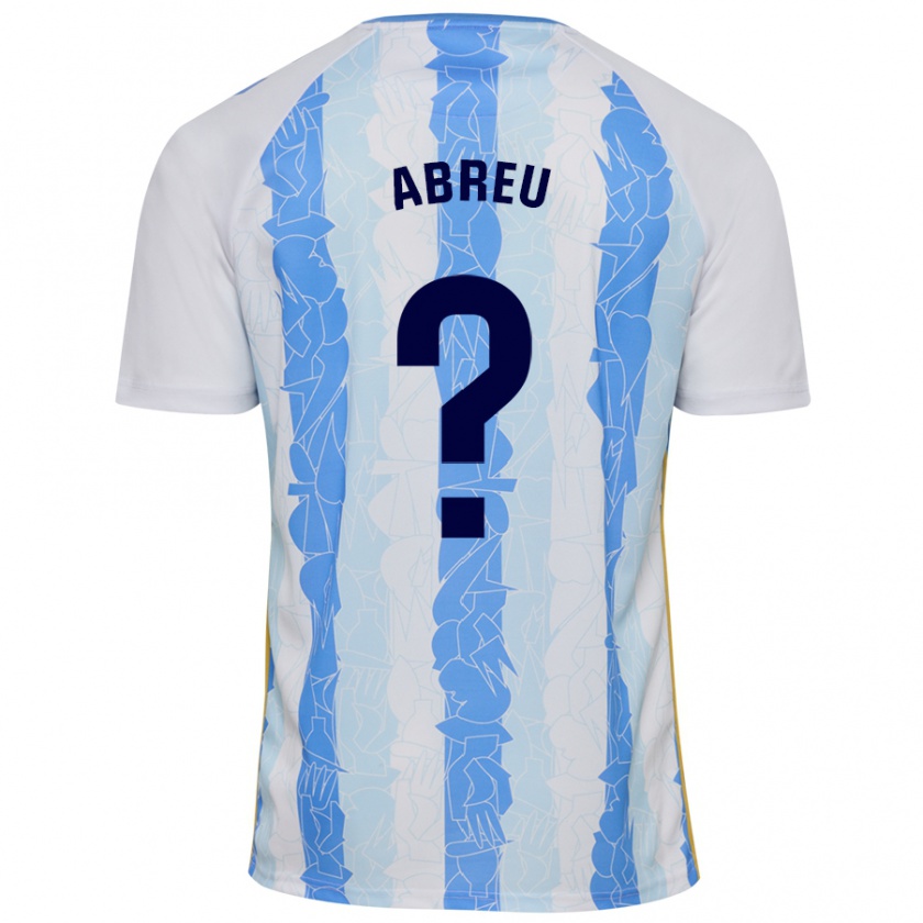 Kandiny Niño Camiseta Marco Abreu #0 Blanco Azul 1ª Equipación 2024/25 La Camisa Chile