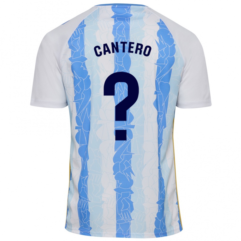 Kandiny Niño Camiseta José Cantero #0 Blanco Azul 1ª Equipación 2024/25 La Camisa Chile