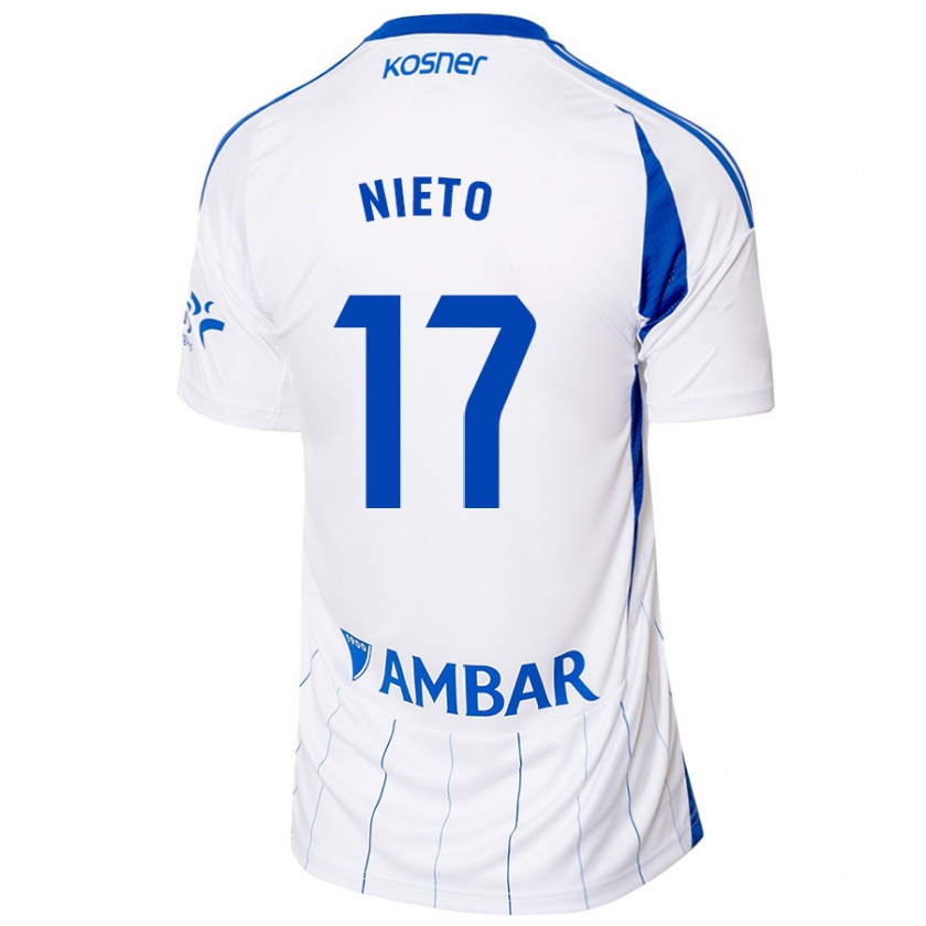 Kandiny Niño Camiseta Carlos Nieto #17 Rojo Blanco 1ª Equipación 2024/25 La Camisa Chile