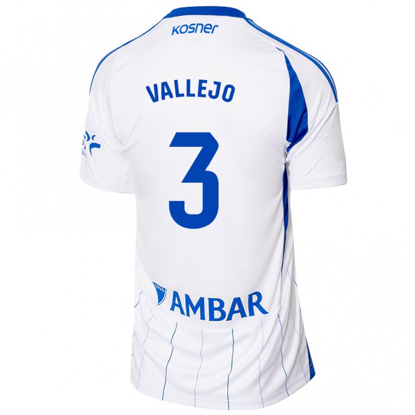 Kandiny Niño Camiseta Jaime Vallejo #3 Rojo Blanco 1ª Equipación 2024/25 La Camisa Chile