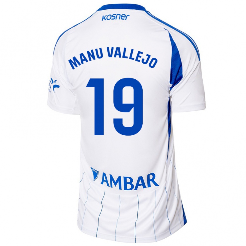 Kandiny Niño Camiseta Manu Vallejo #19 Rojo Blanco 1ª Equipación 2024/25 La Camisa Chile