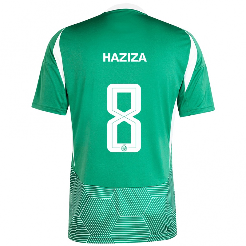 Kandiny Niño Camiseta Dolev Haziza #8 Verde Blanco 1ª Equipación 2024/25 La Camisa Chile