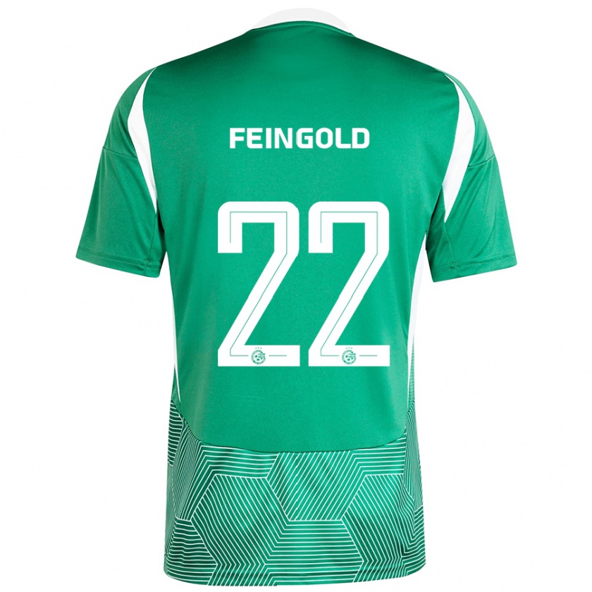 Kandiny Niño Camiseta Ilay Feingold #22 Verde Blanco 1ª Equipación 2024/25 La Camisa Chile