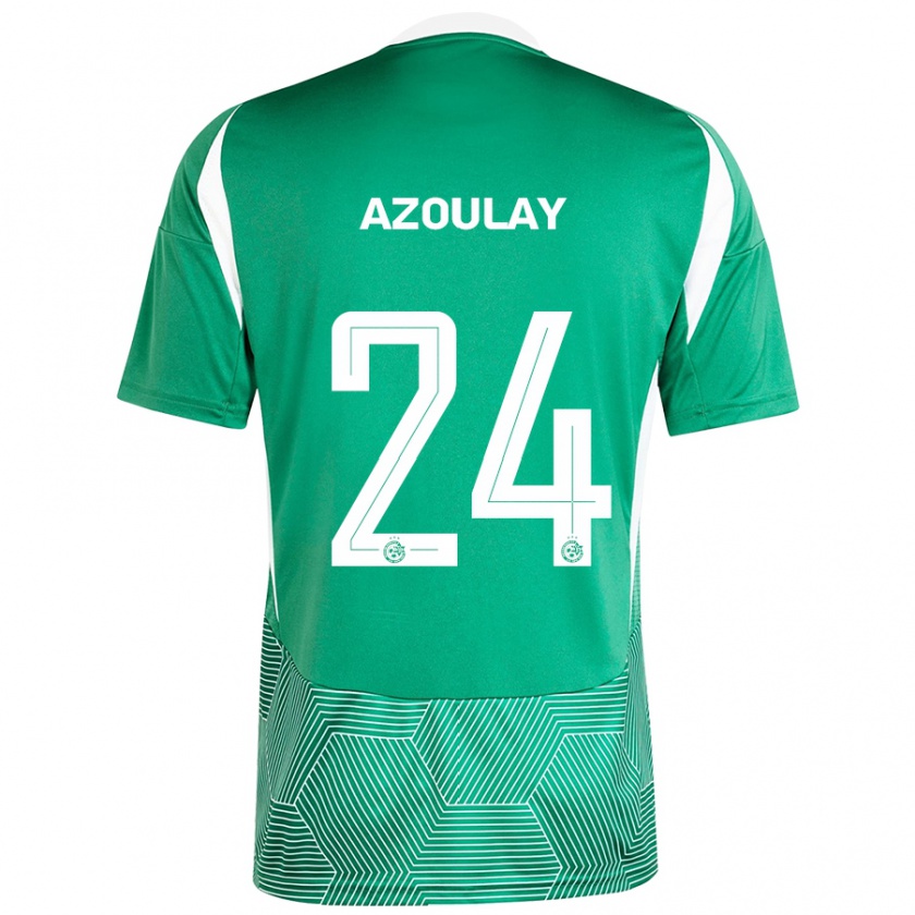 Kandiny Niño Camiseta Ethane Azoulay #24 Verde Blanco 1ª Equipación 2024/25 La Camisa Chile