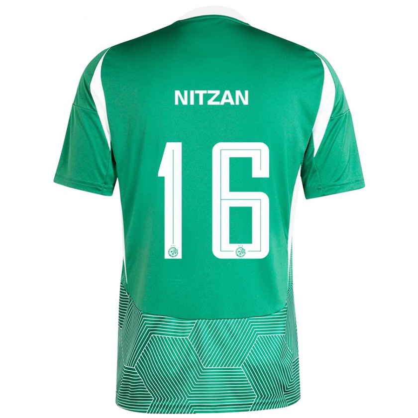 Kandiny Niño Camiseta Itamar Nitzan #16 Verde Blanco 1ª Equipación 2024/25 La Camisa Chile