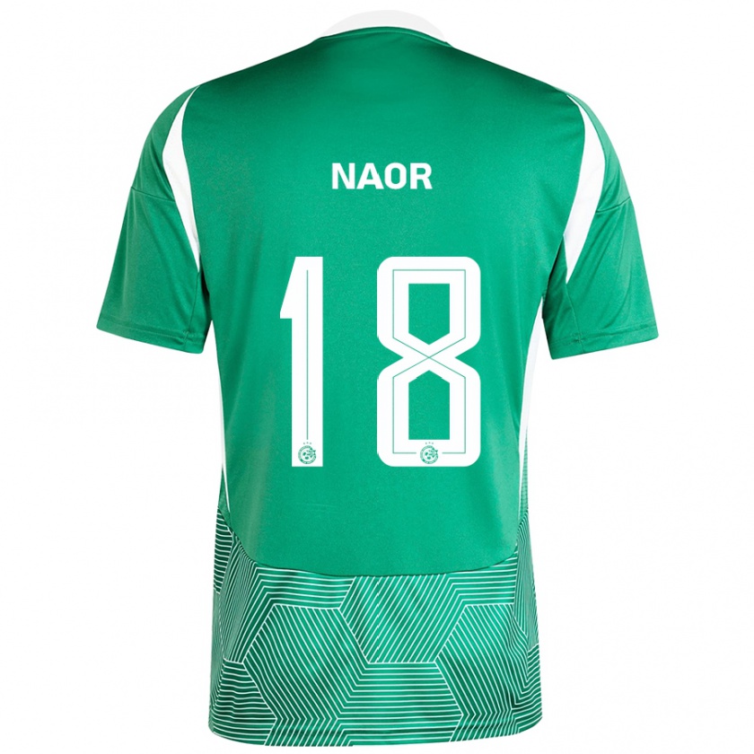 Kandiny Niño Camiseta Goni Naor #18 Verde Blanco 1ª Equipación 2024/25 La Camisa Chile