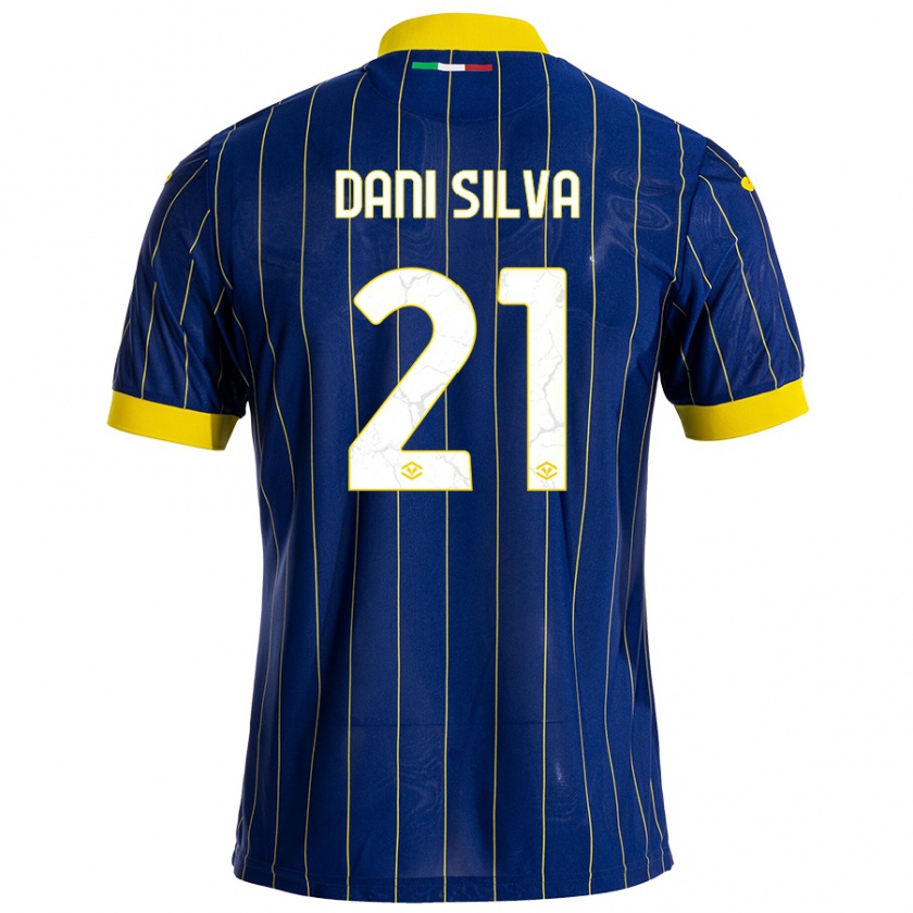 Kandiny Niño Camiseta Dani Silva #21 Azul Amarillo 1ª Equipación 2024/25 La Camisa Chile