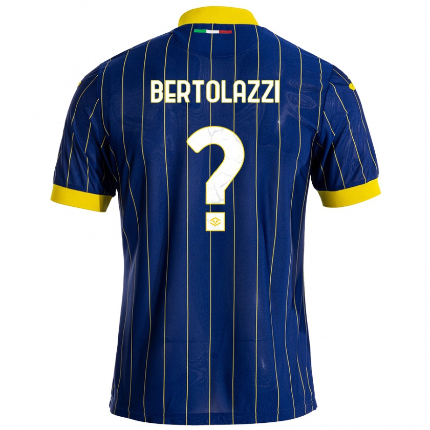 Kandiny Niño Camiseta Giovanni Bertolazzi #0 Azul Amarillo 1ª Equipación 2024/25 La Camisa Chile