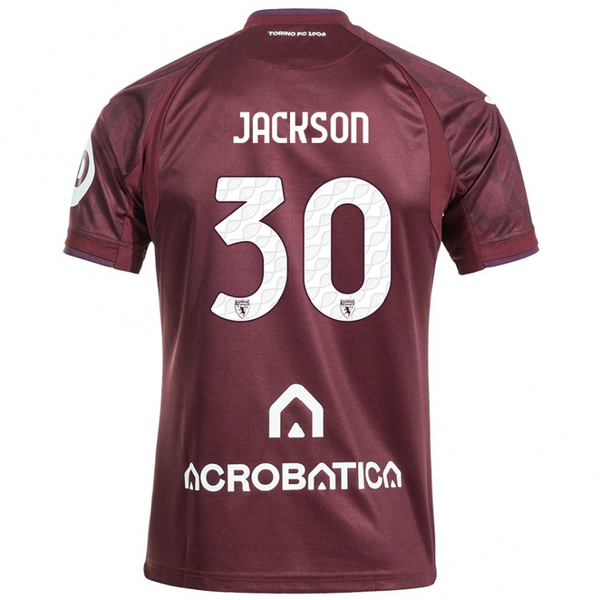 Kandiny Niño Camiseta Michael Jackson #30 Granate Blanco 1ª Equipación 2024/25 La Camisa Chile