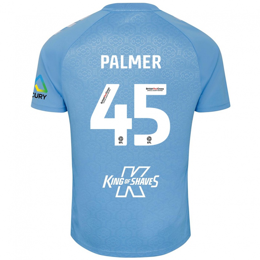 Kandiny Niño Camiseta Kasey Palmer #45 Azul Blanco 1ª Equipación 2024/25 La Camisa Chile