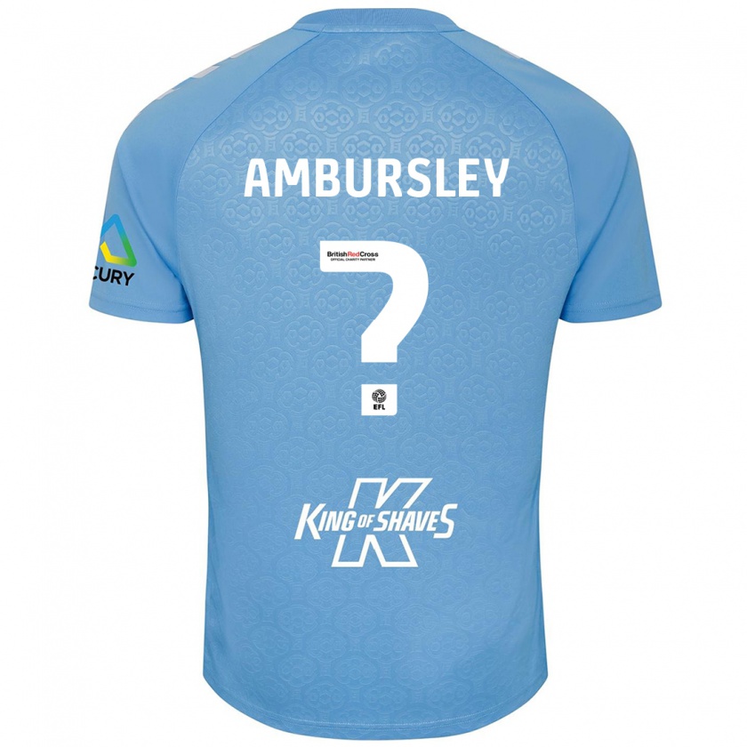 Kandiny Niño Camiseta Conrad Ambursley #0 Azul Blanco 1ª Equipación 2024/25 La Camisa Chile