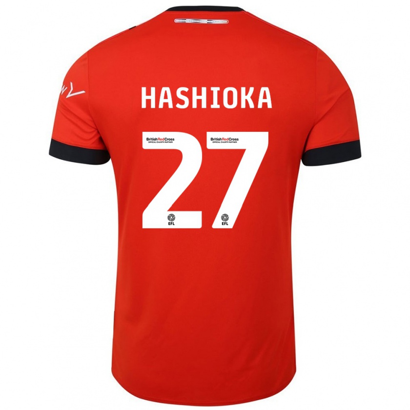 Kandiny Niño Camiseta Daiki Hashioka #27 Naranja Negro 1ª Equipación 2024/25 La Camisa Chile