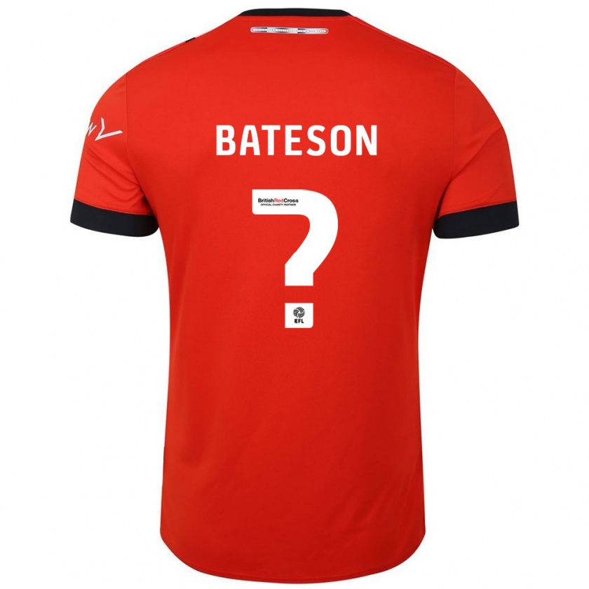 Kandiny Niño Camiseta Jack Bateson #0 Naranja Negro 1ª Equipación 2024/25 La Camisa Chile