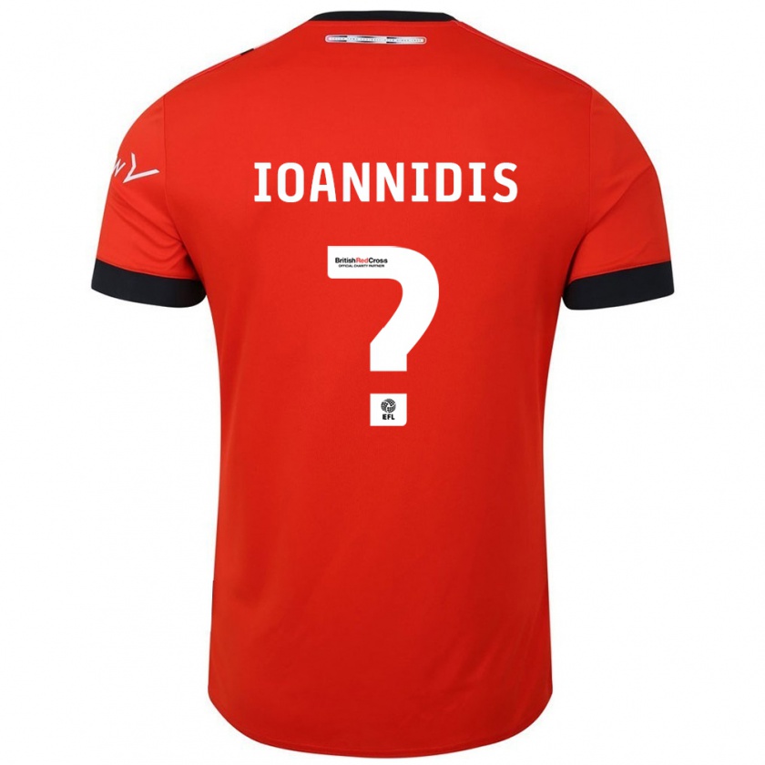 Kandiny Niño Camiseta Zacharias Ioannidis #0 Naranja Negro 1ª Equipación 2024/25 La Camisa Chile