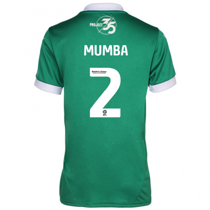 Kandiny Niño Camiseta Bali Mumba #2 Verde Blanco 1ª Equipación 2024/25 La Camisa Chile