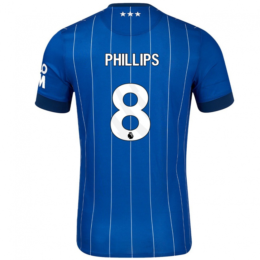 Kandiny Niño Camiseta Kalvin Phillips #8 Azul Marino 1ª Equipación 2024/25 La Camisa Chile