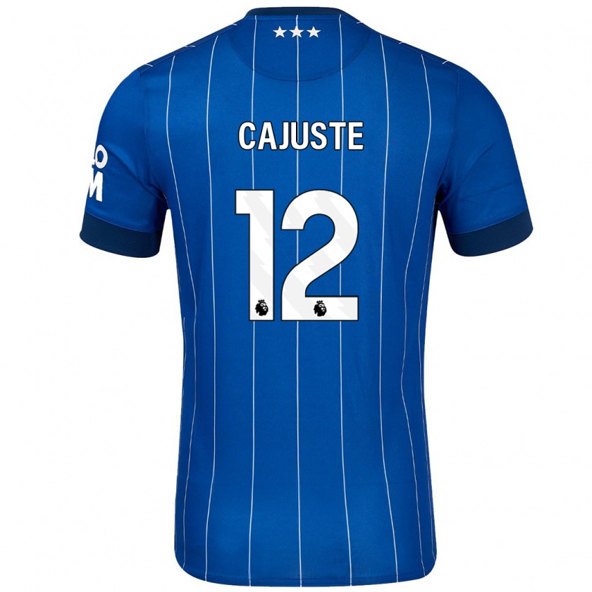 Kandiny Niño Camiseta Jens Cajuste #12 Azul Marino 1ª Equipación 2024/25 La Camisa Chile