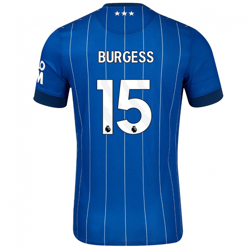 Kandiny Niño Camiseta Cameron Burgess #15 Azul Marino 1ª Equipación 2024/25 La Camisa Chile