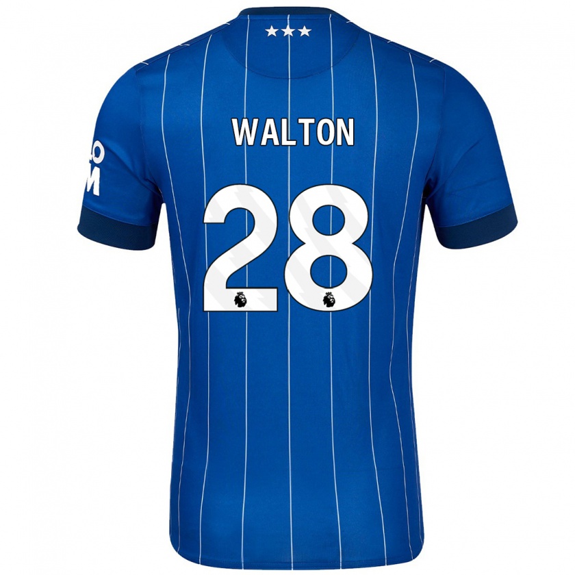 Kandiny Niño Camiseta Christian Walton #28 Azul Marino 1ª Equipación 2024/25 La Camisa Chile