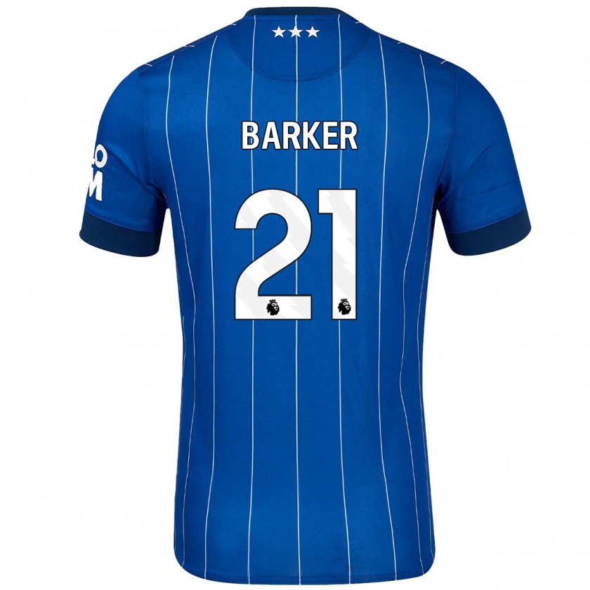 Kandiny Niño Camiseta Maisy Barker #21 Azul Marino 1ª Equipación 2024/25 La Camisa Chile