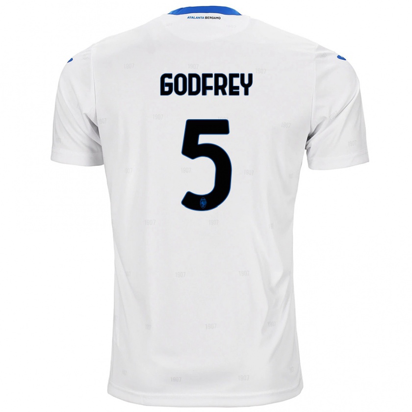 Kandiny Niño Camiseta Ben Godfrey #5 Blanco 2ª Equipación 2024/25 La Camisa Chile