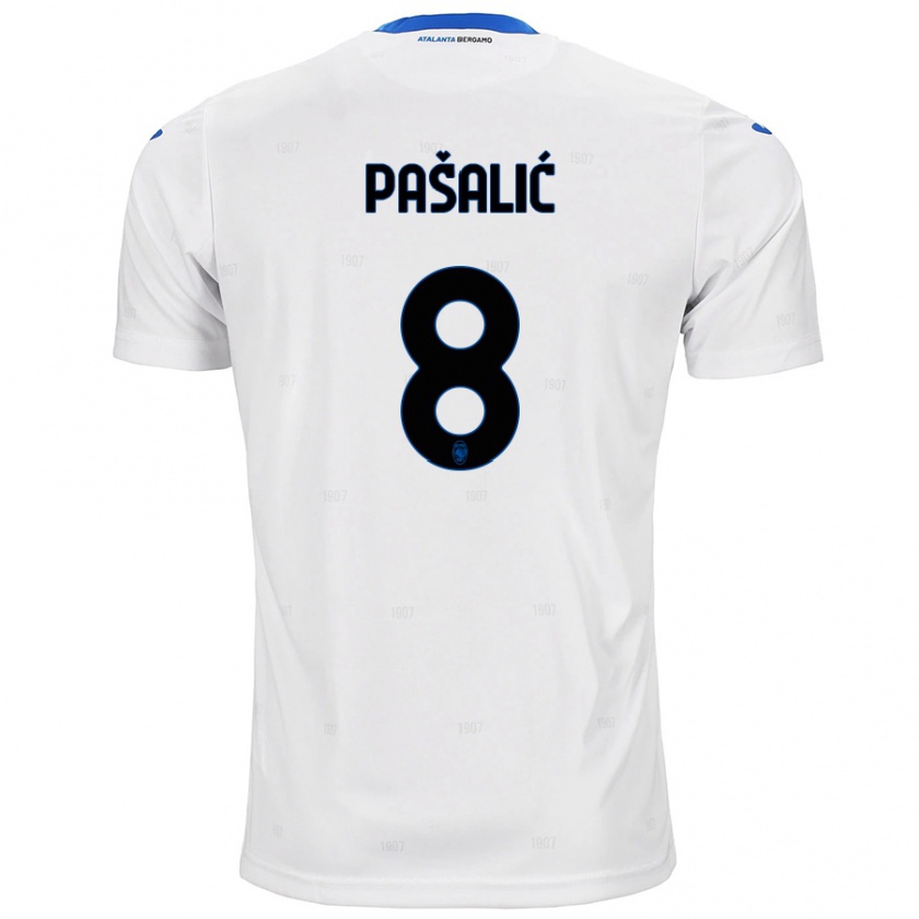 Kandiny Niño Camiseta Mario Pasalic #8 Blanco 2ª Equipación 2024/25 La Camisa Chile