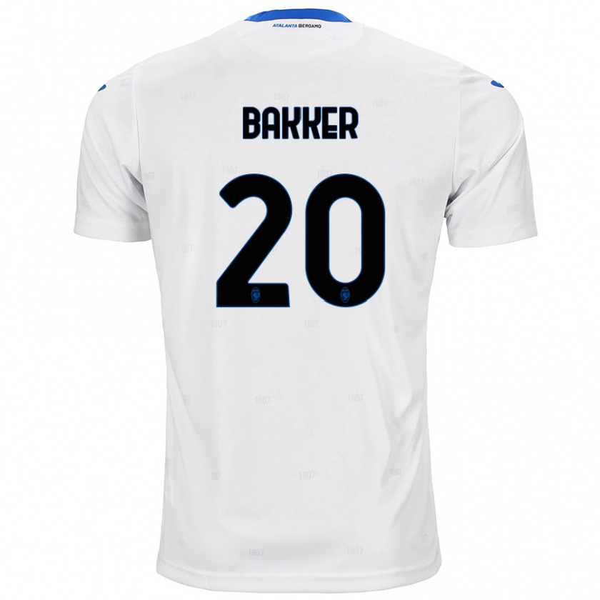 Kandiny Niño Camiseta Mitchel Bakker #20 Blanco 2ª Equipación 2024/25 La Camisa Chile