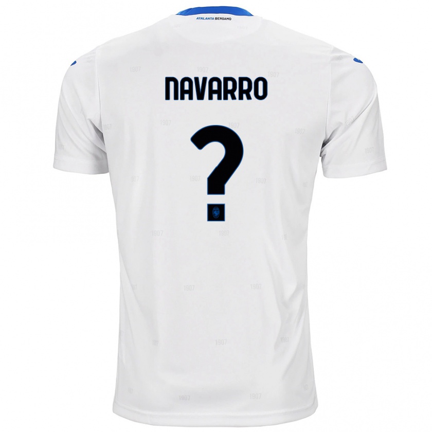 Kandiny Niño Camiseta Albert Navarro #0 Blanco 2ª Equipación 2024/25 La Camisa Chile