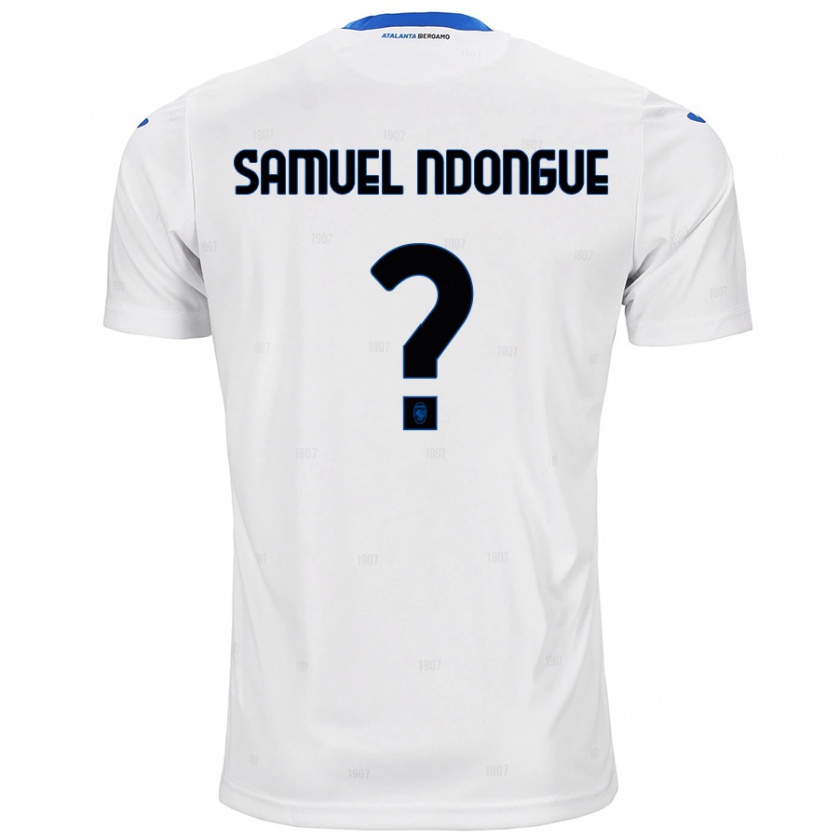 Kandiny Niño Camiseta Frederick Samuel Ndongue #0 Blanco 2ª Equipación 2024/25 La Camisa Chile