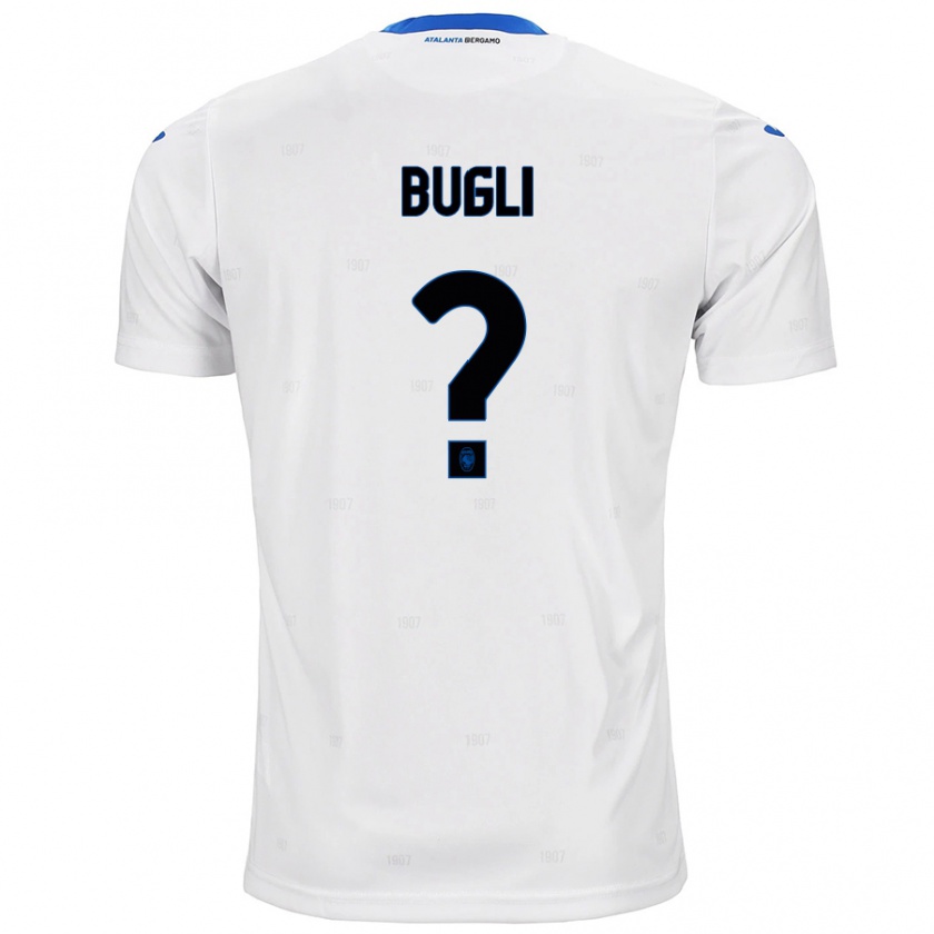 Kandiny Niño Camiseta Gabriel Bugli #0 Blanco 2ª Equipación 2024/25 La Camisa Chile