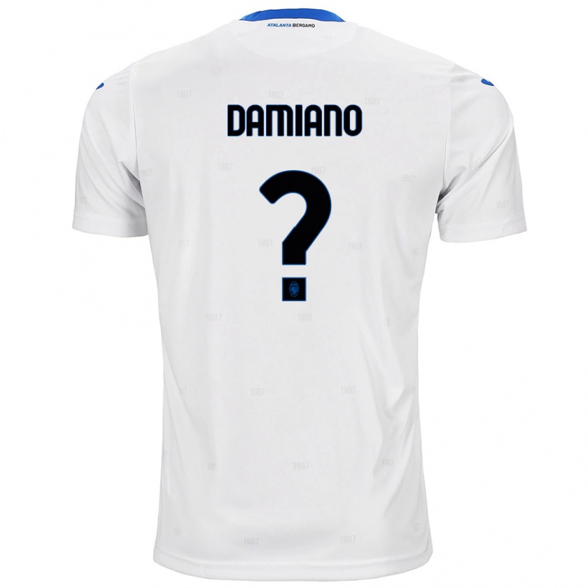 Kandiny Niño Camiseta Vincenzo Damiano #0 Blanco 2ª Equipación 2024/25 La Camisa Chile