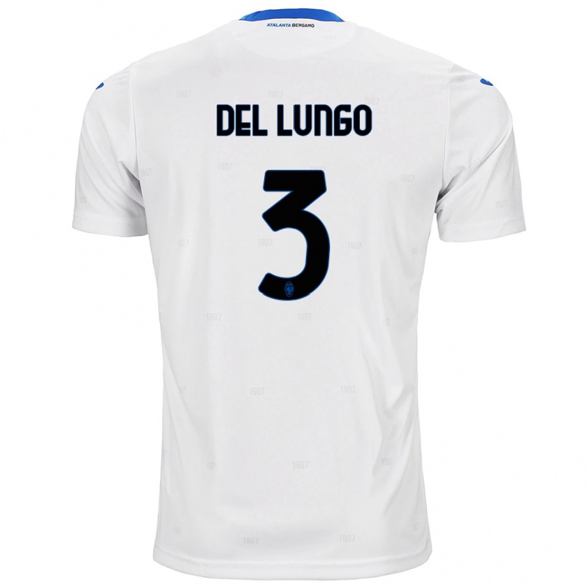 Kandiny Niño Camiseta Tommaso Del Lungo #3 Blanco 2ª Equipación 2024/25 La Camisa Chile