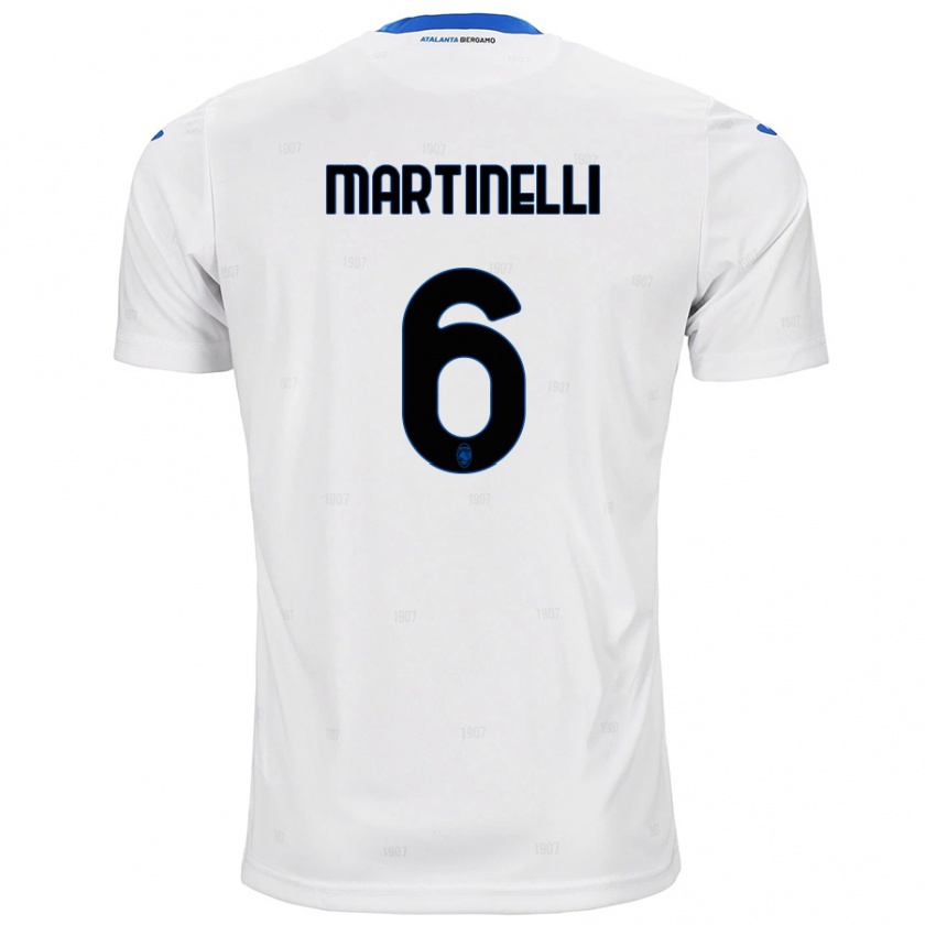 Kandiny Niño Camiseta Gabriel Martinelli #6 Blanco 2ª Equipación 2024/25 La Camisa Chile