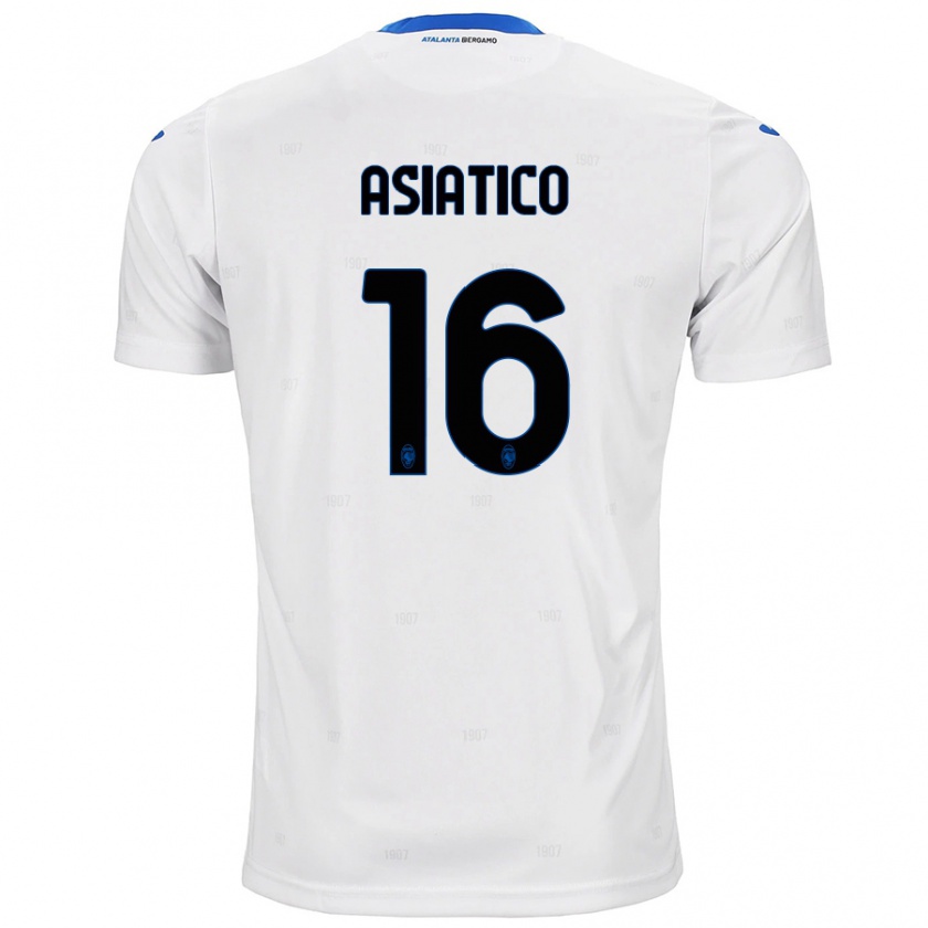 Kandiny Niño Camiseta Pietro Asiatico #16 Blanco 2ª Equipación 2024/25 La Camisa Chile