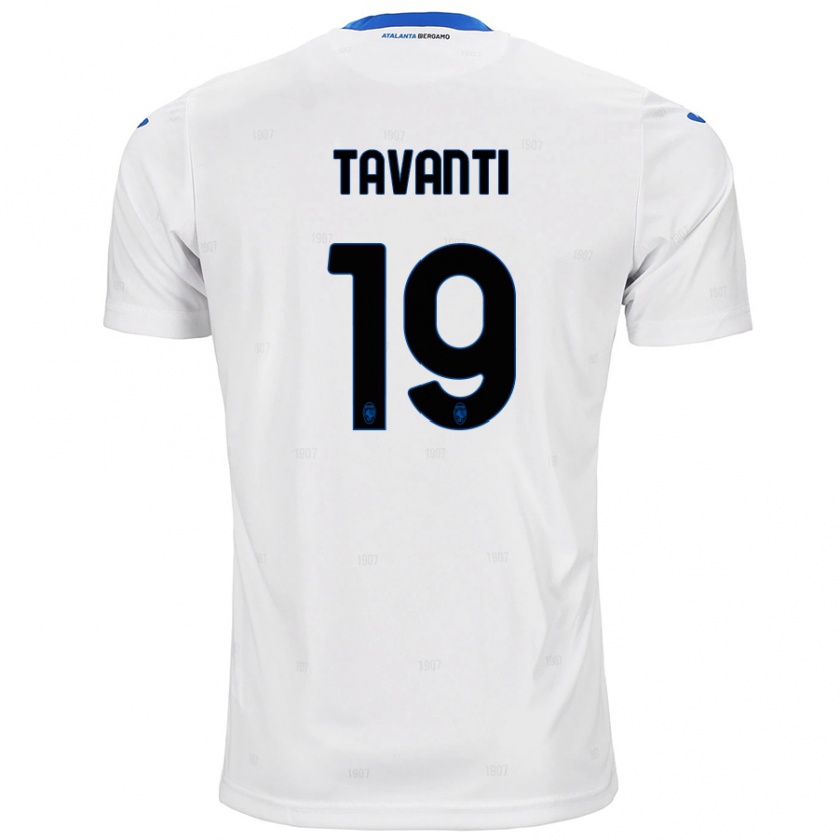 Kandiny Niño Camiseta Mattia Tavanti #19 Blanco 2ª Equipación 2024/25 La Camisa Chile