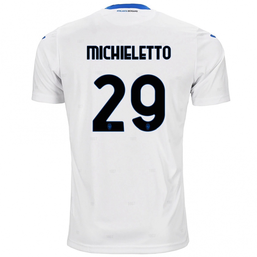 Kandiny Niño Camiseta Andrea Michieletto #29 Blanco 2ª Equipación 2024/25 La Camisa Chile