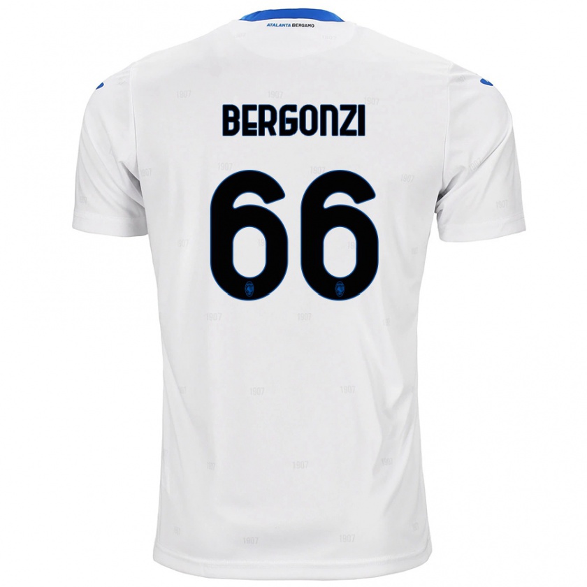 Kandiny Niño Camiseta Federico Bergonzi #66 Blanco 2ª Equipación 2024/25 La Camisa Chile