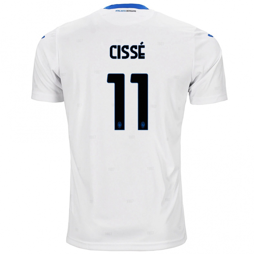 Kandiny Niño Camiseta Moustapha Cissé #11 Blanco 2ª Equipación 2024/25 La Camisa Chile